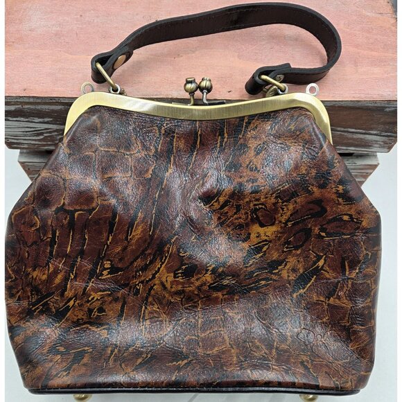 Patricia Nash Animal Abstract 10th Anniversary Edition Leather Crossbody Bag - Picture 4 of 16